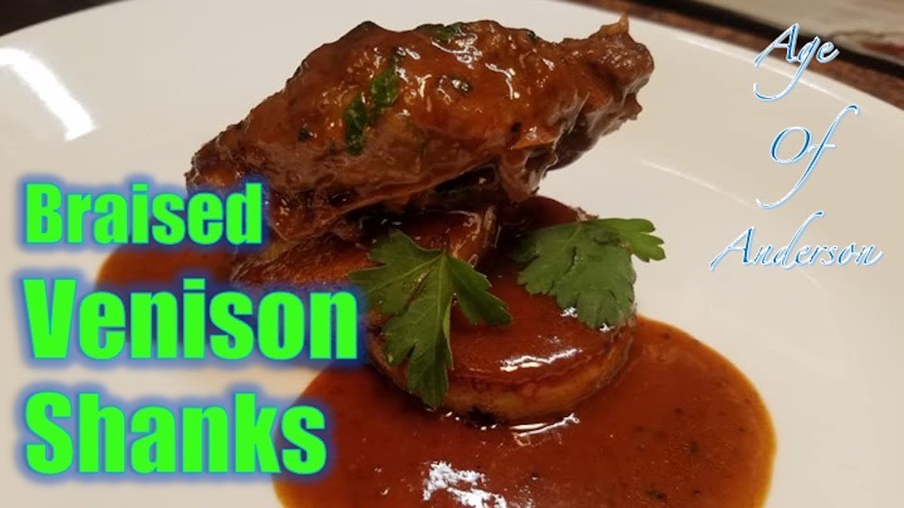 Braised Venison or Lamb Shanks