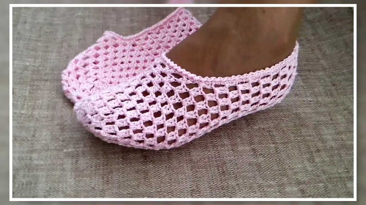 SAPATILHA ANNE / PANTUFA EM CROCHÊ | Passo a Passo