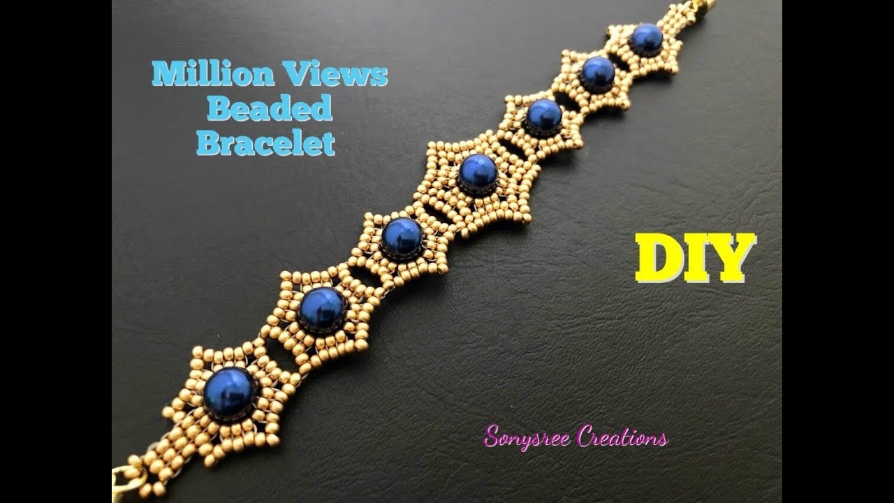 Million Views Beaded Bracelet.DIY Beaded Bracelet. How to make beaded bracelet.8mm Pearls