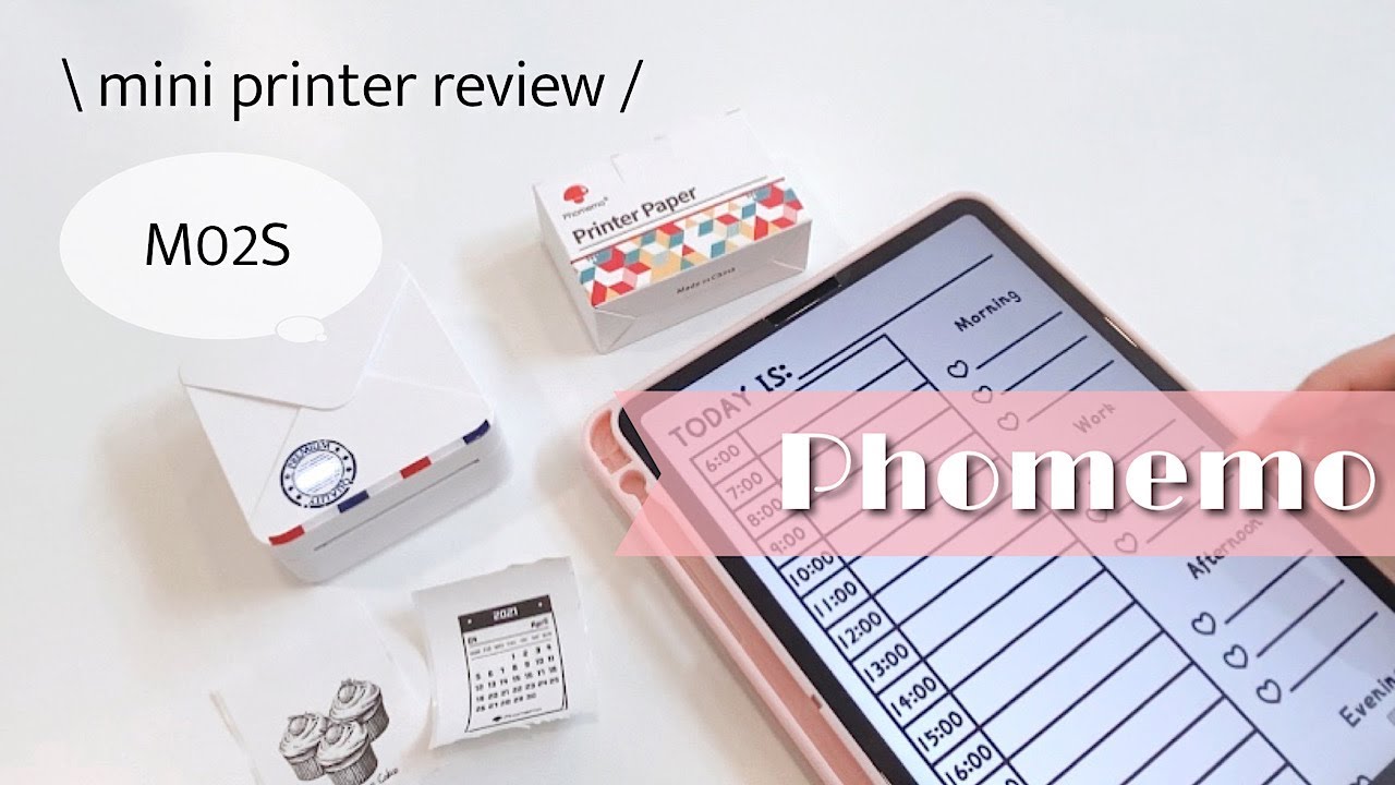 【 Phomemo 】ミニプリンターの紹介♡ 実際に手帳やラッピングに使用してみた感想🌹˖⋆ ＂PhomemoM02S＂
