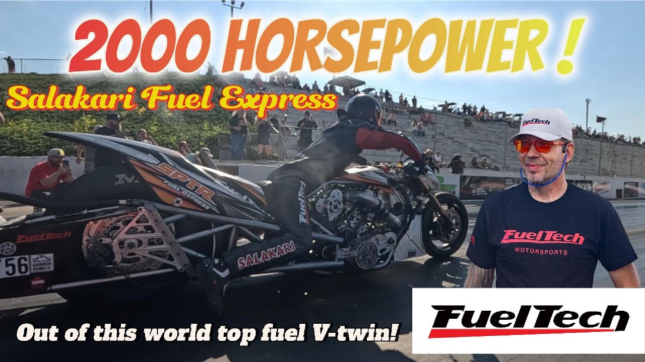 2000+ HP TOP FUEL NITRO V-TWIN! | Jaska Salakari's FUEL EXPRESS drag bike from another planet!