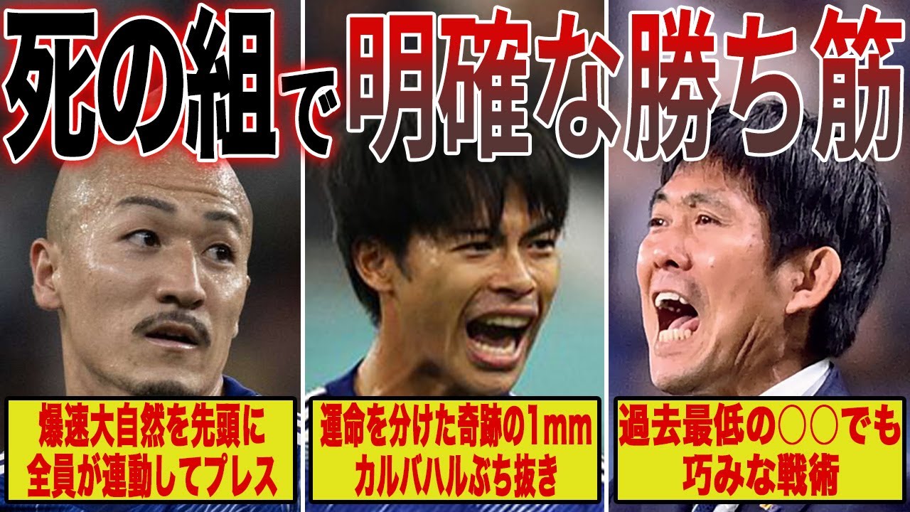 【大番狂わせ】巧みな戦術で相手を圧倒し歴史的勝利をした日本代表が悪魔的すぎる