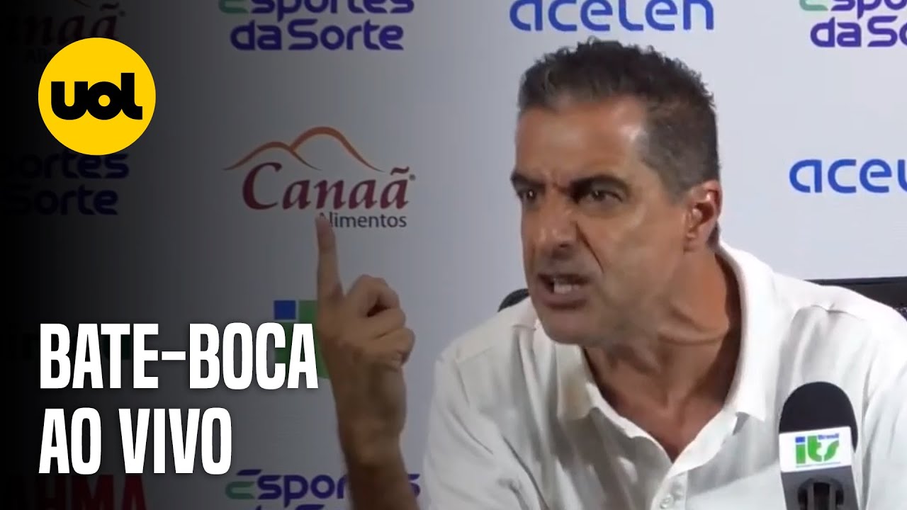 TÉCNICO DO BAHIA E JORNALISTA BATEM BOCA AO VIVO EM COLETIVA