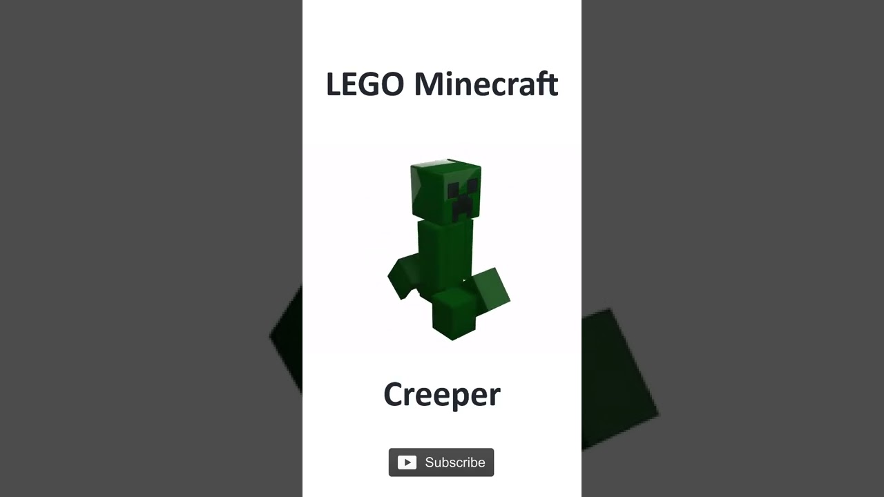 Lego Minecraft Creeper 3D speed build #minecraft #CREEPER #shorts