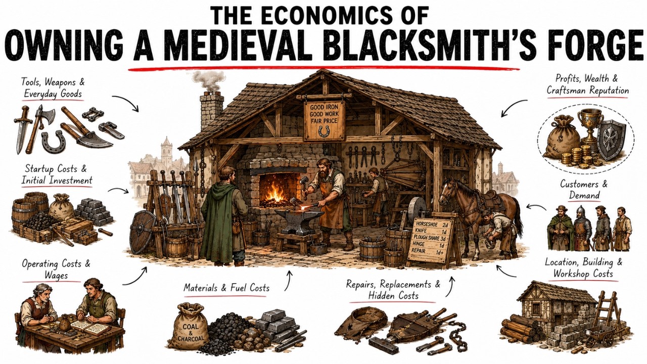 The Economics of Owning a Medieval Blacksmith&rsquo;s Forge