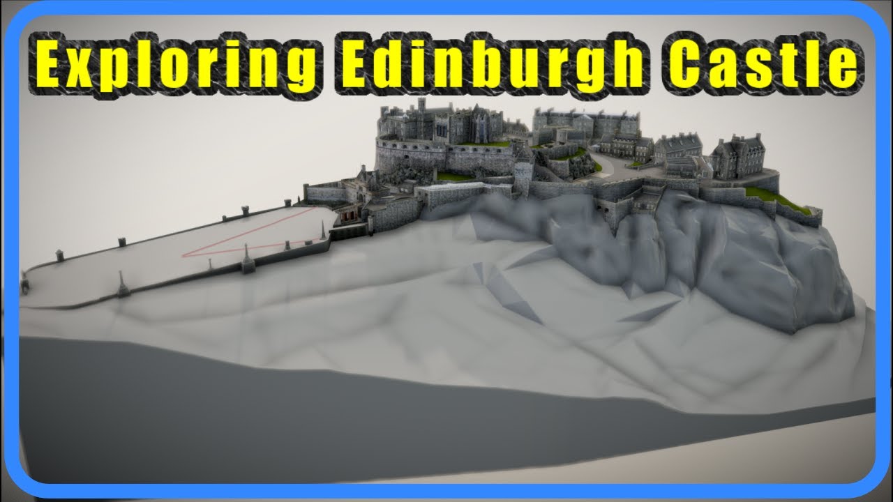 Exploring a graphic model of Edinburgh castle.