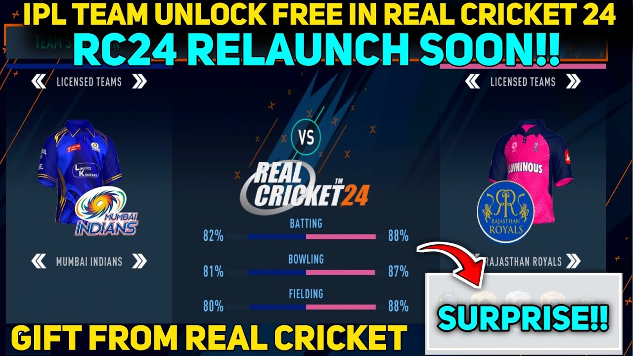 Surprise 🔥 | Real Cricket 24 IPL Team Unlock Free | Thank You Real Cricket For This Gift@RealCricket