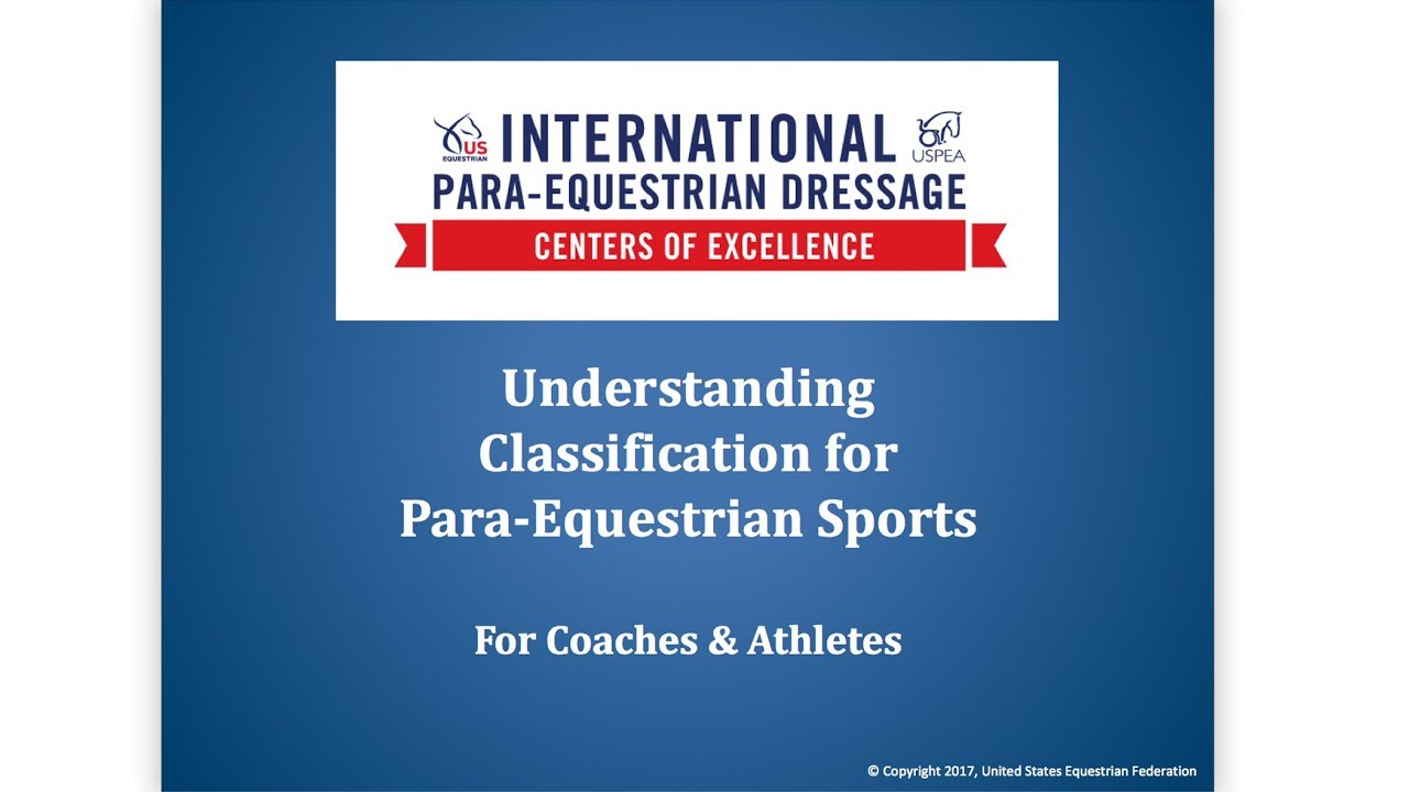 Understanding Para-Equestrian Classification