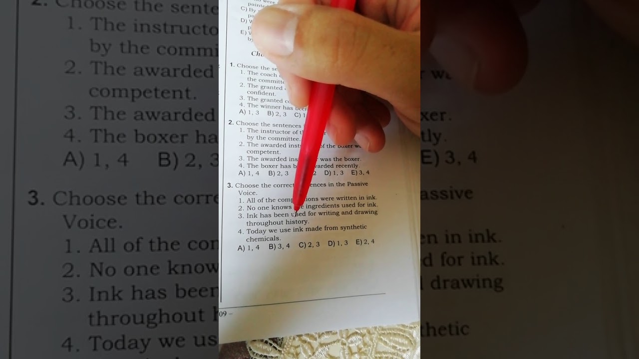 Passive Voice 3 ( Choosing sentences in Passive)
