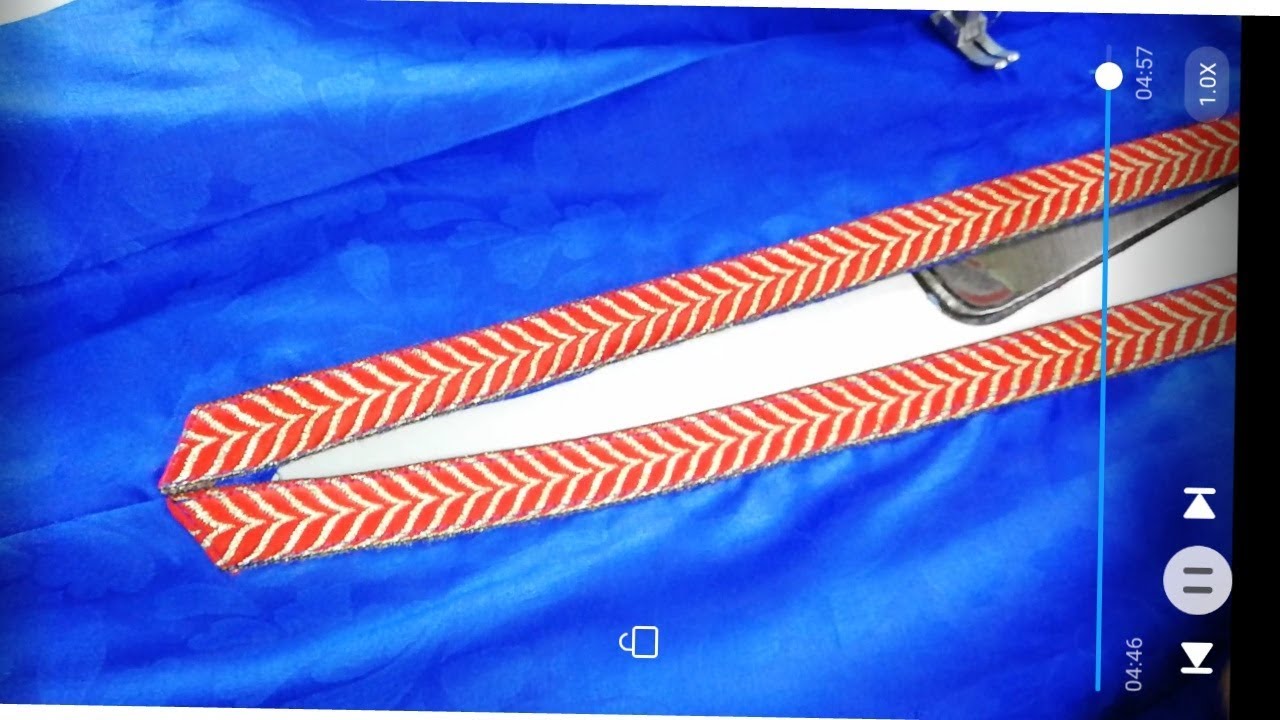How to attach lace on slits(chaak) make corners