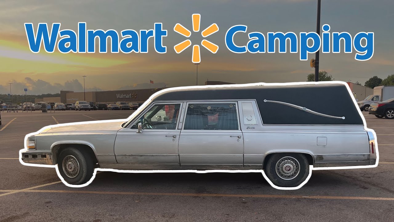Hearse Camping In Walmart Parking Lot!