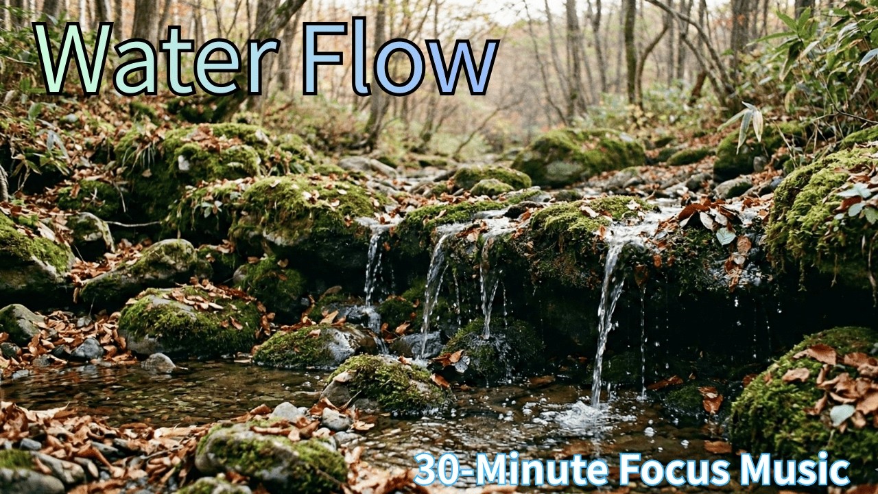 【作業用BGM】30分間 集中！ 水の流れ /  Work Music Water Flow
