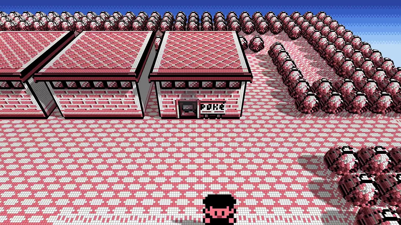 Pok&eacute;mon Red - Dramatic Shape Voxel Mod #3