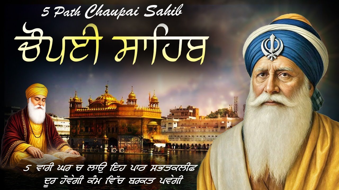 18-01-2026  ਚੌਪਈ ਸਾਹਿਬ 5 Paath | New Chaupai Sahib 5 Path | ਚੌਪਈ ਸਾਹਿਬ 5 Path Evening Jaap | Nitnam