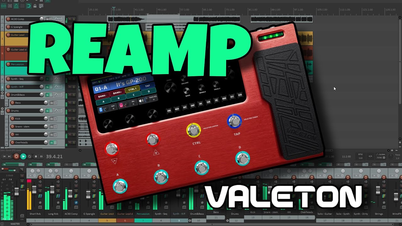 REAMP tutorial VALETON GP 200 + Reaper 🔥