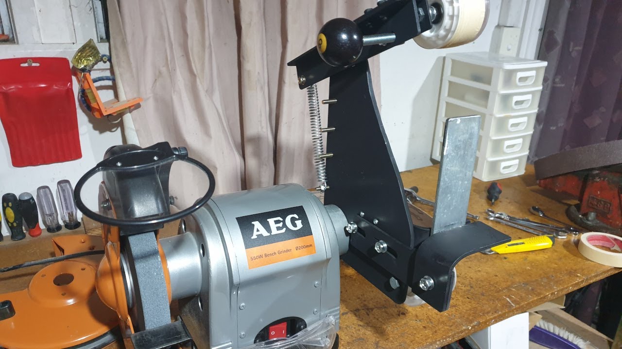DIY Bench Grinder to Belt Grinder Conversion | No Weld 2X36 3/4HP