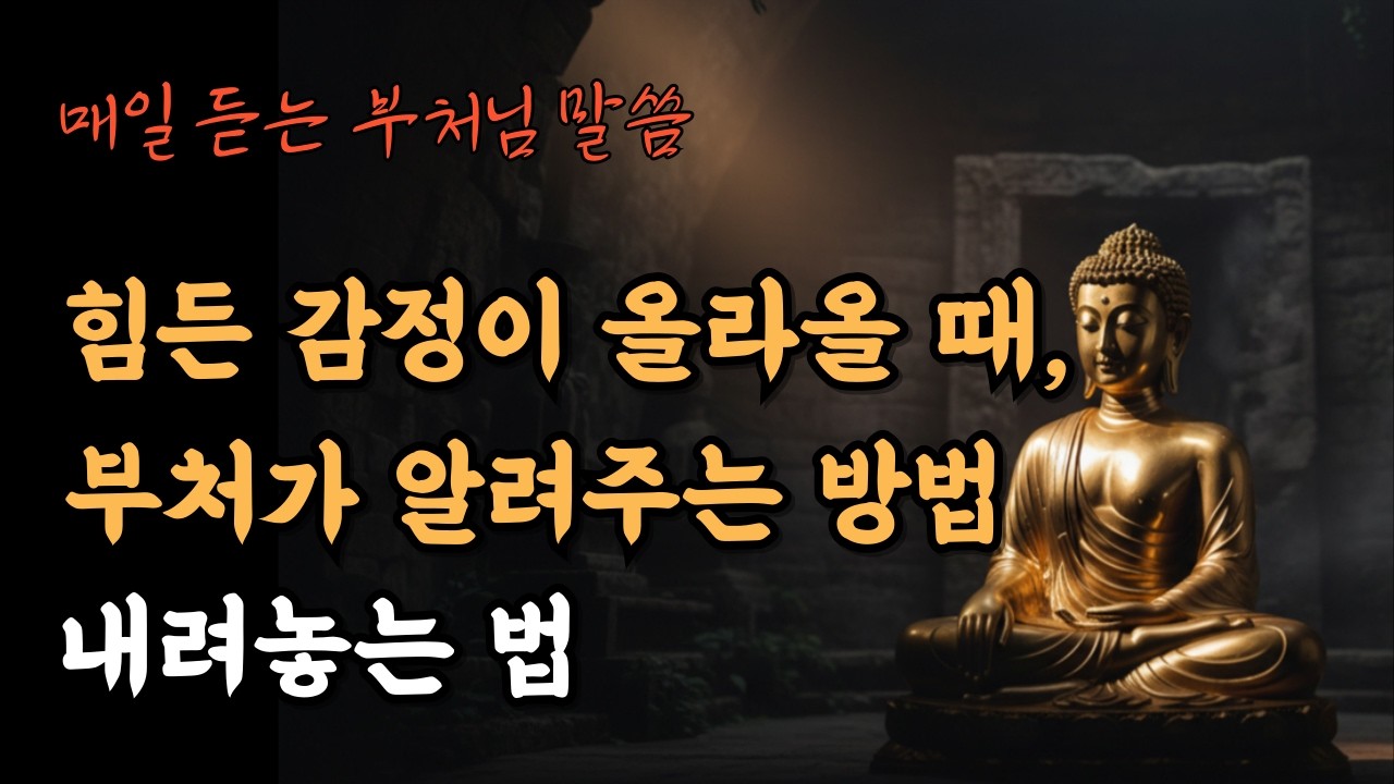 힘든 감정이 올라올 때, 부처가 알려준 단 하나의 내려놓는 법 #부처님말씀 #명언 #자기수행 #삶의지혜 #오디오북 #하루한번부처님