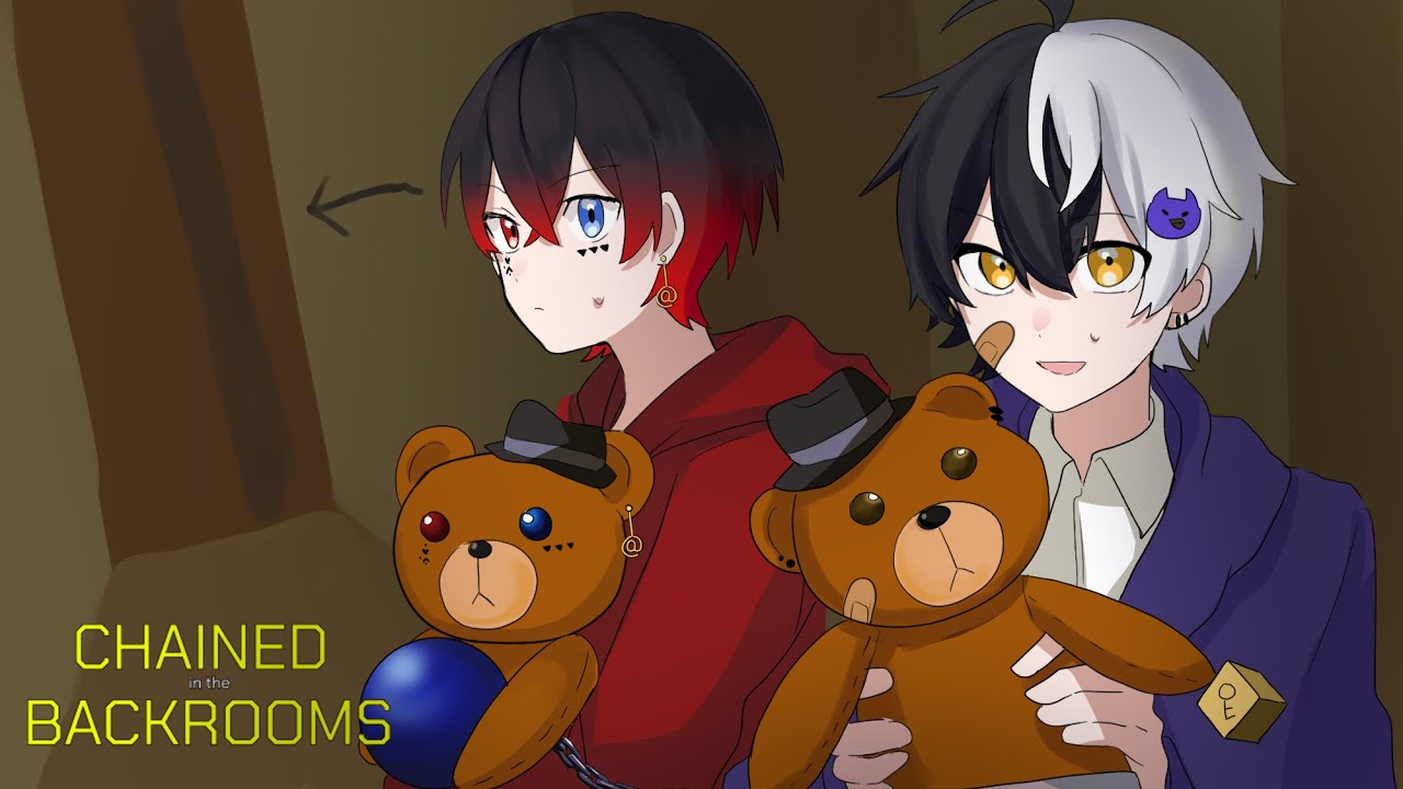 手錠で繋がって脱出する男たち【CHAINED in the BACKROOMS】【まぜ太/あっと/AMPTAK】