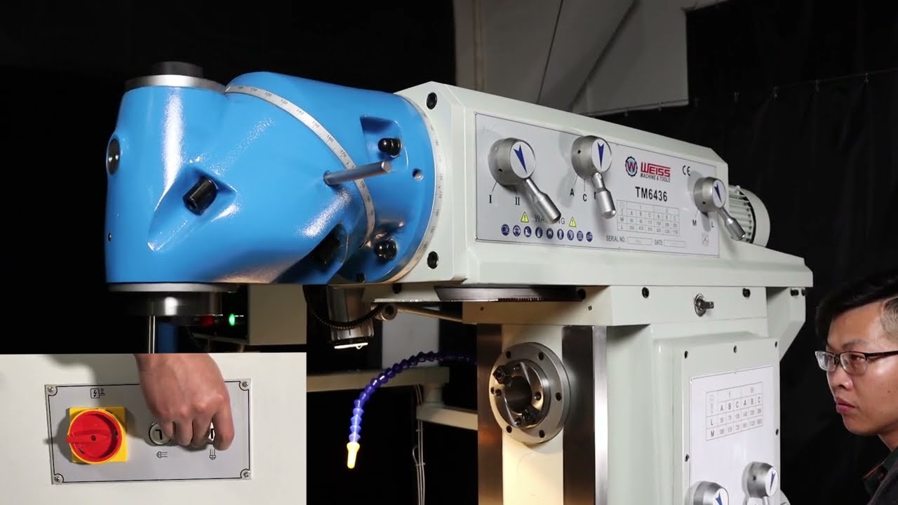 WEISS WM6436 (TM6436) Universal Milling Machine Operation