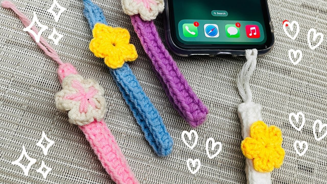 Crochet phone charm | Crochet keychain tutorial.