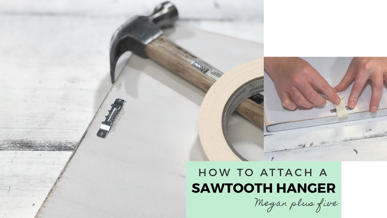 HOW TO ATTACH A SAWTOOTH HANGER | easy and quick attach SAWTOOTH HANGER to wood signs