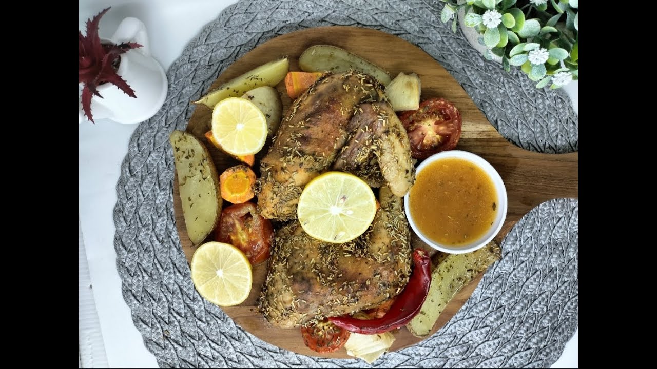 resep ayam Rosemary oven, roast chicken yang gampang