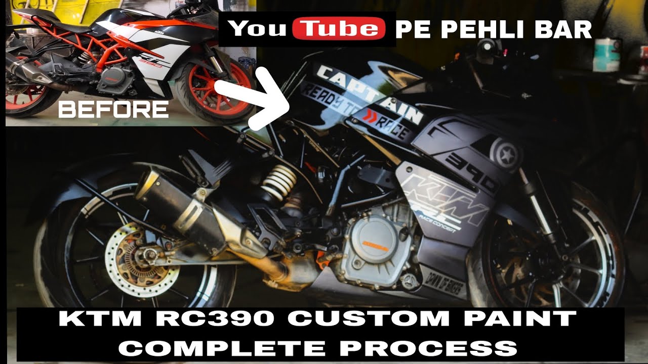 New KTM RC 390 Custom Paintjob Handcrafted || How to paint motorcycle
