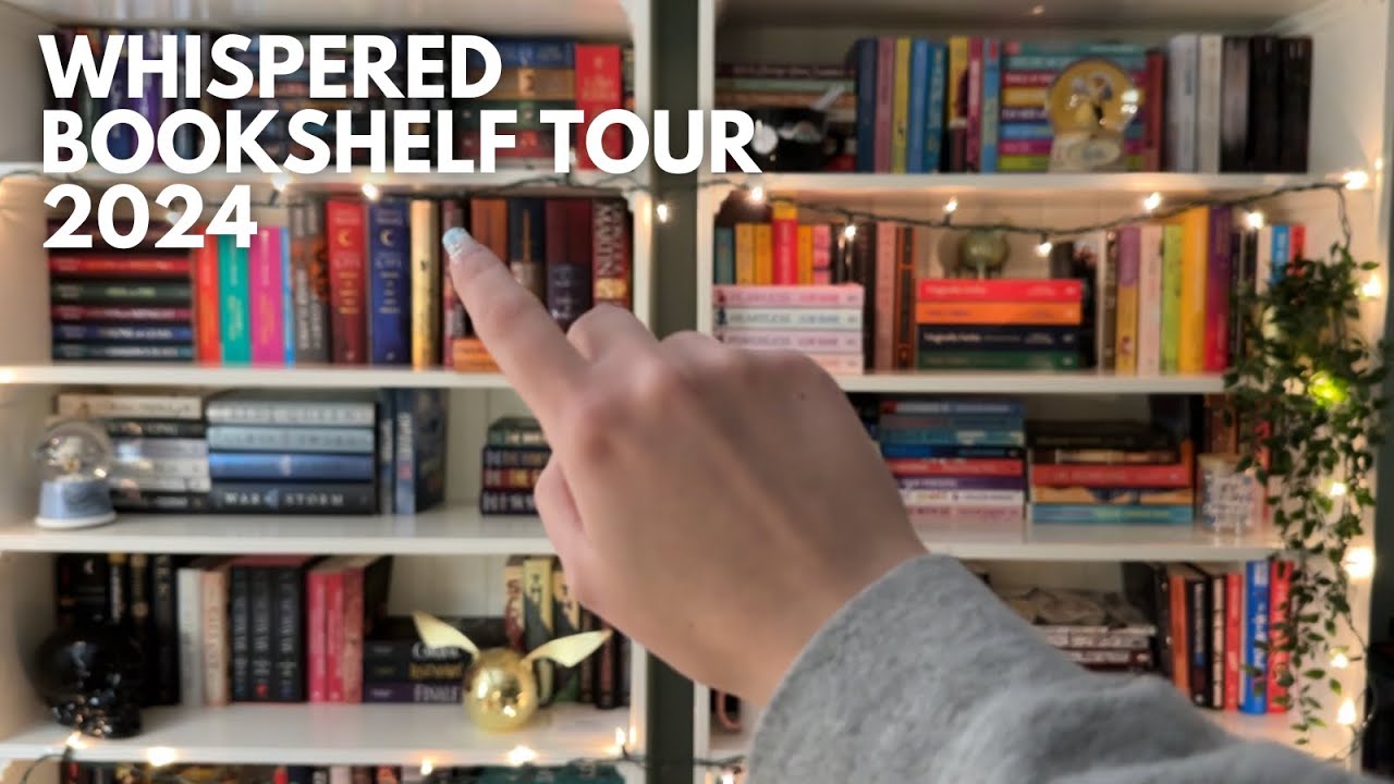 ASMR 📚 Touring my Bookshelves! 2024 - Whispered, Tapping & Scratching