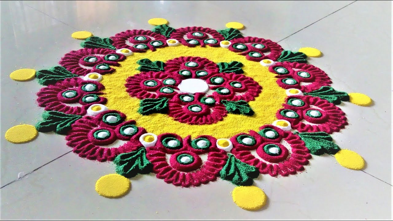 Small and Simple Rangoli Designs Using Bangles# Creative Rangoli by Shital Mahajan.