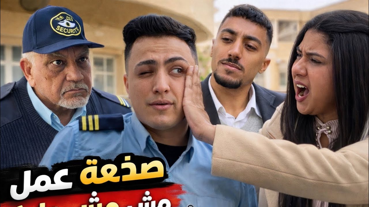 صدفة جمعت بين اصحاب لكن السكرتيره ضربة فرد الامن بالقلم 😱