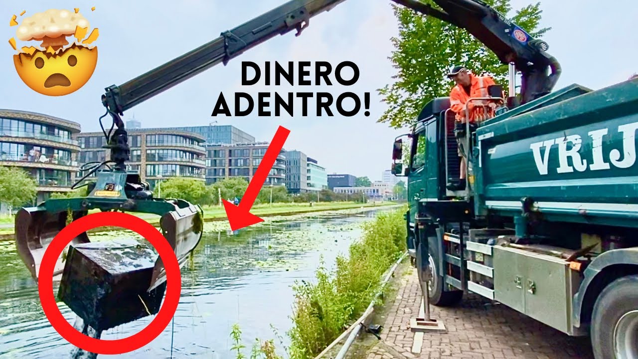 ¡CAJA FUERTE ENORME Sacada Del Río Con la Ayuda de Una GRÚA! (Tenia Dinero Dentro)
