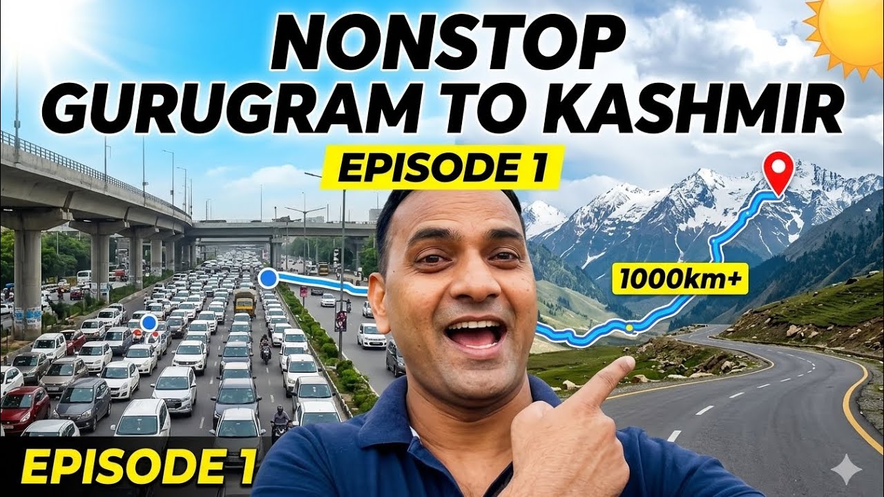 NH8 Gurgaon, Delhi To Kashmir Road Trip With Family | Best  Safest Route | EP 1 
