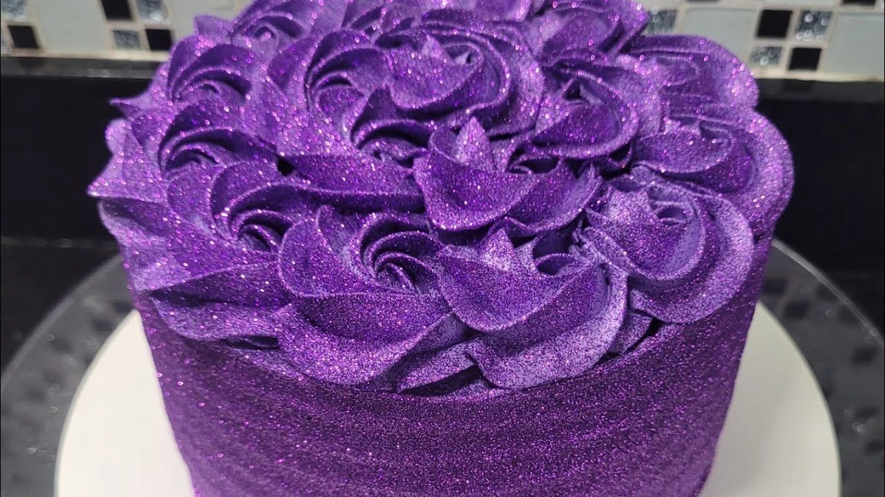 Bolo Gliter Roxo
