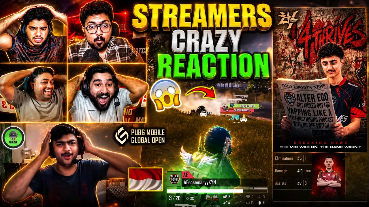 🥵 4T FALAK REPLY ROSEMARY 💀 AE OUT OF PMWC & PMGO 🧐 STREAMERS CRAZY REACTION