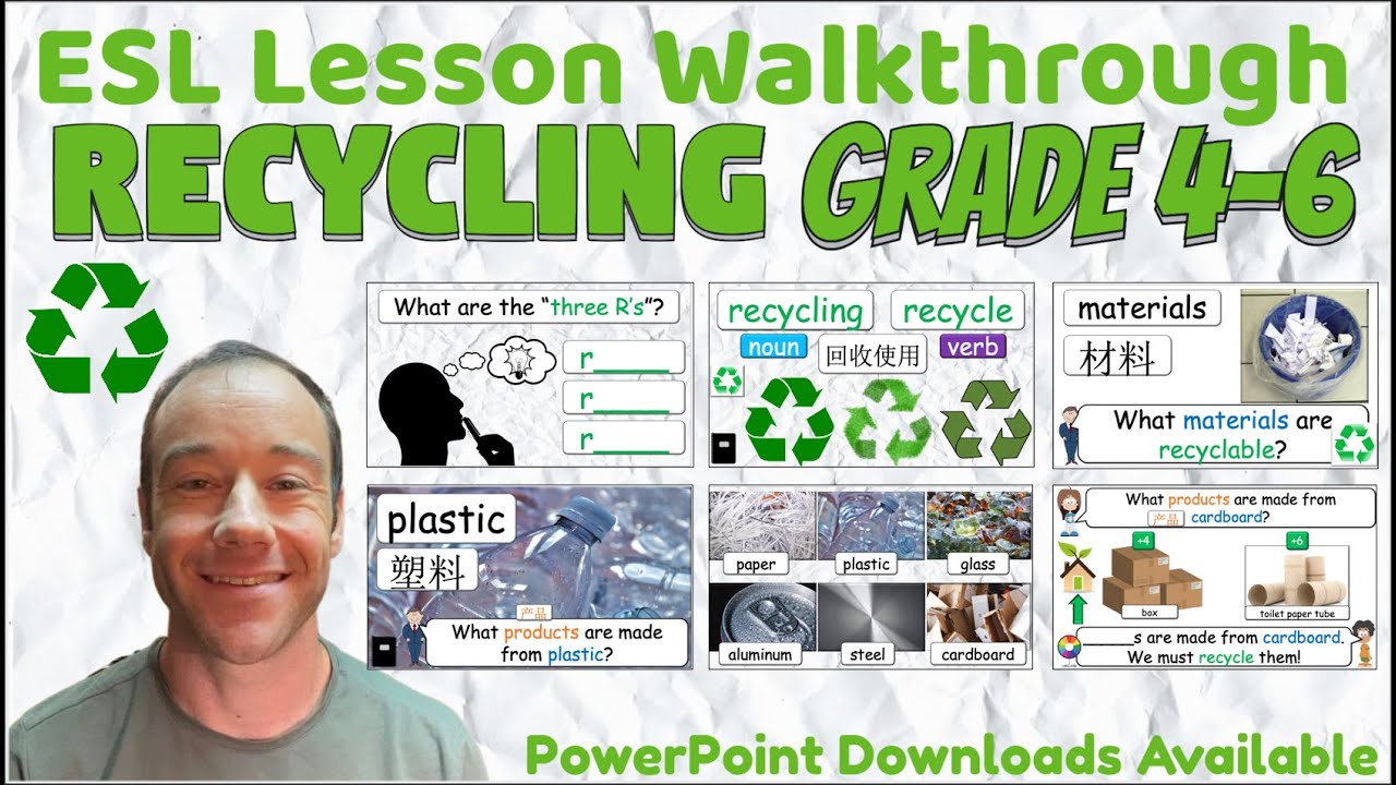 Grade 4-6 - Recycling - ESL Speaking PowerPoint Explanation