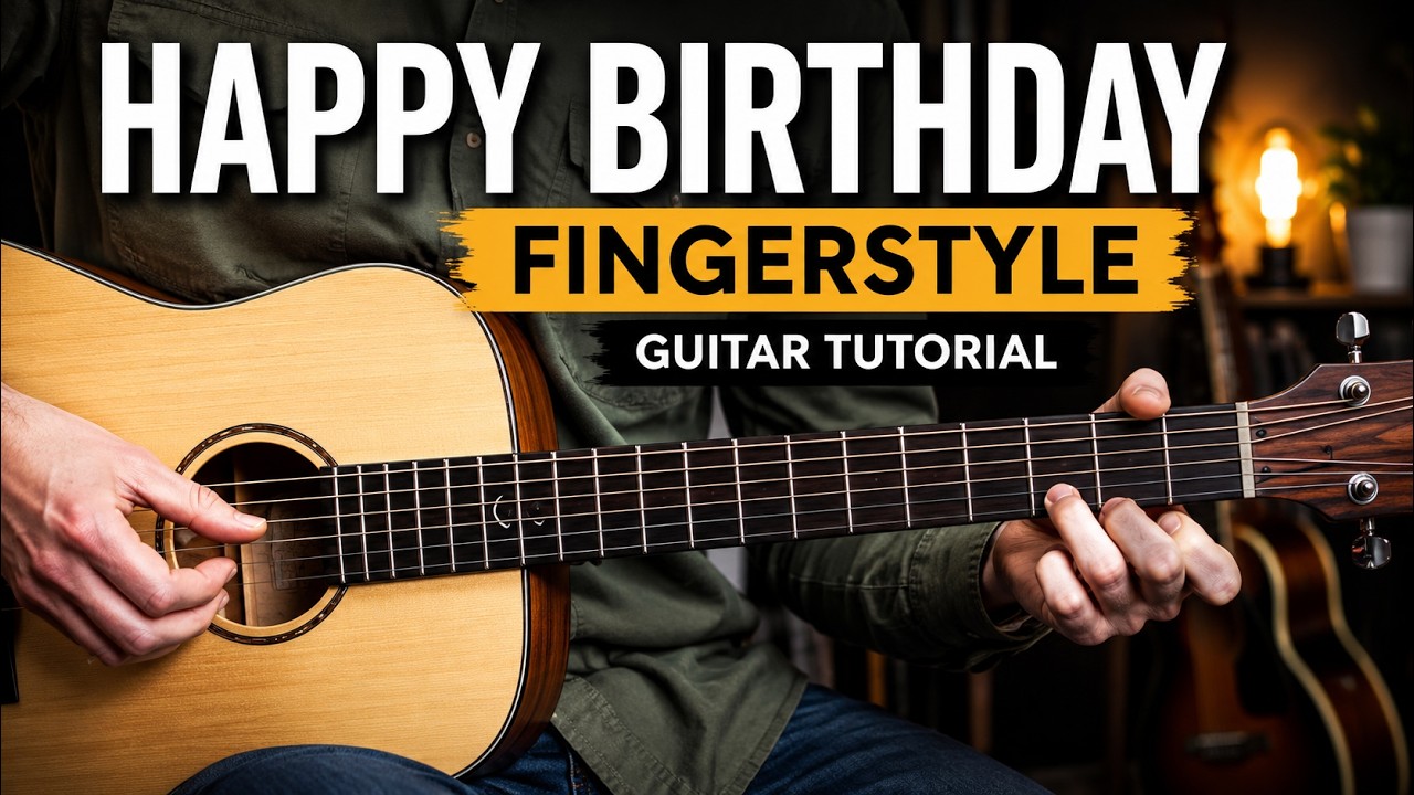 HAPPY BIRTHDAY - VERY EASY GUITAR TUTORIAL