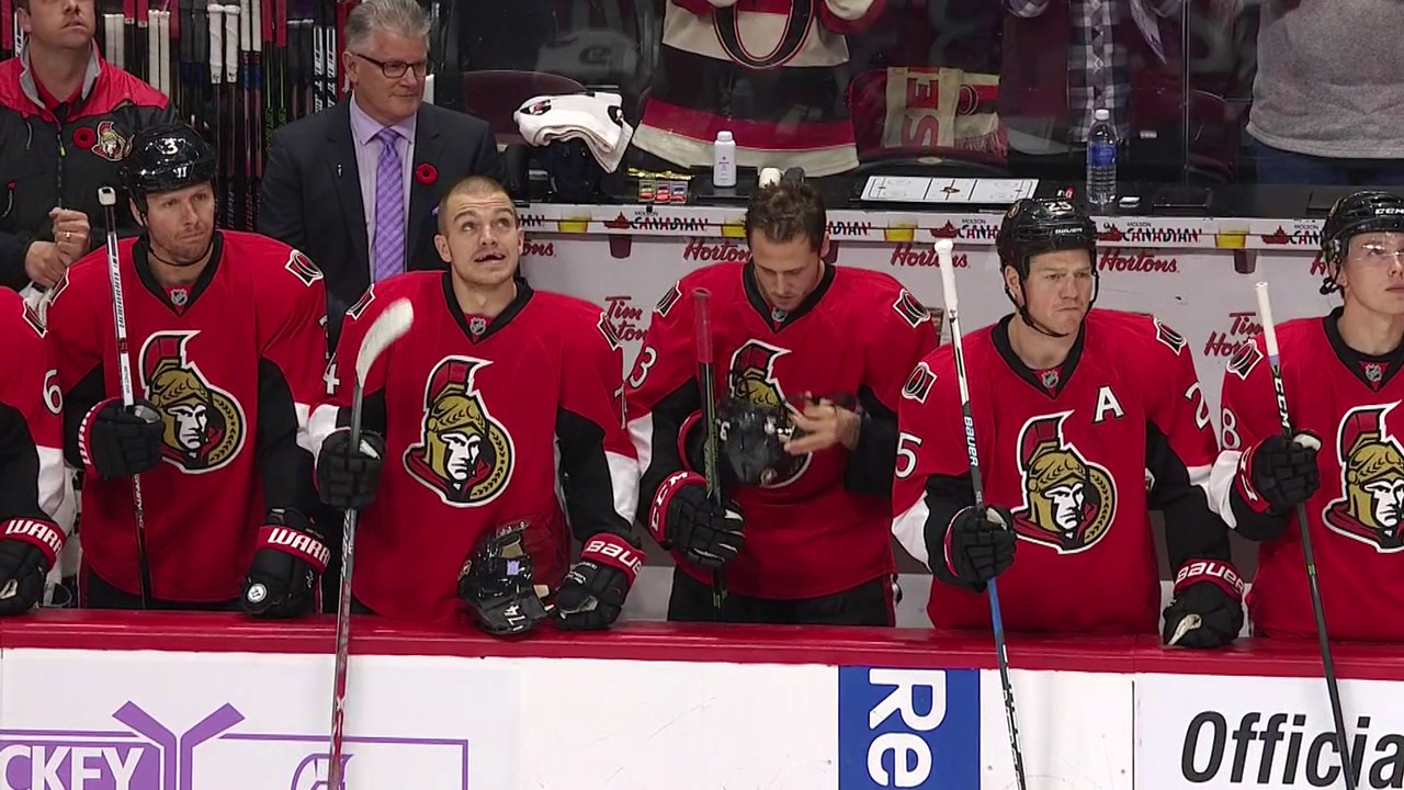 Senators hold pregame ceremony for #HockeyFightsCancer