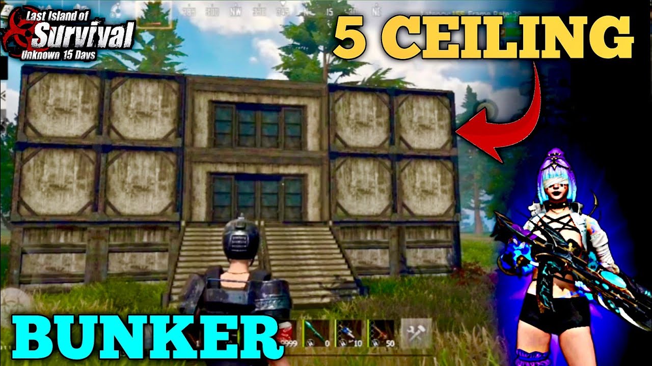 5 CEILING BUNKER BASE DESIGN || SOLO DUO BASE DESIGN || HARD READ || #lastislandofsurvival 