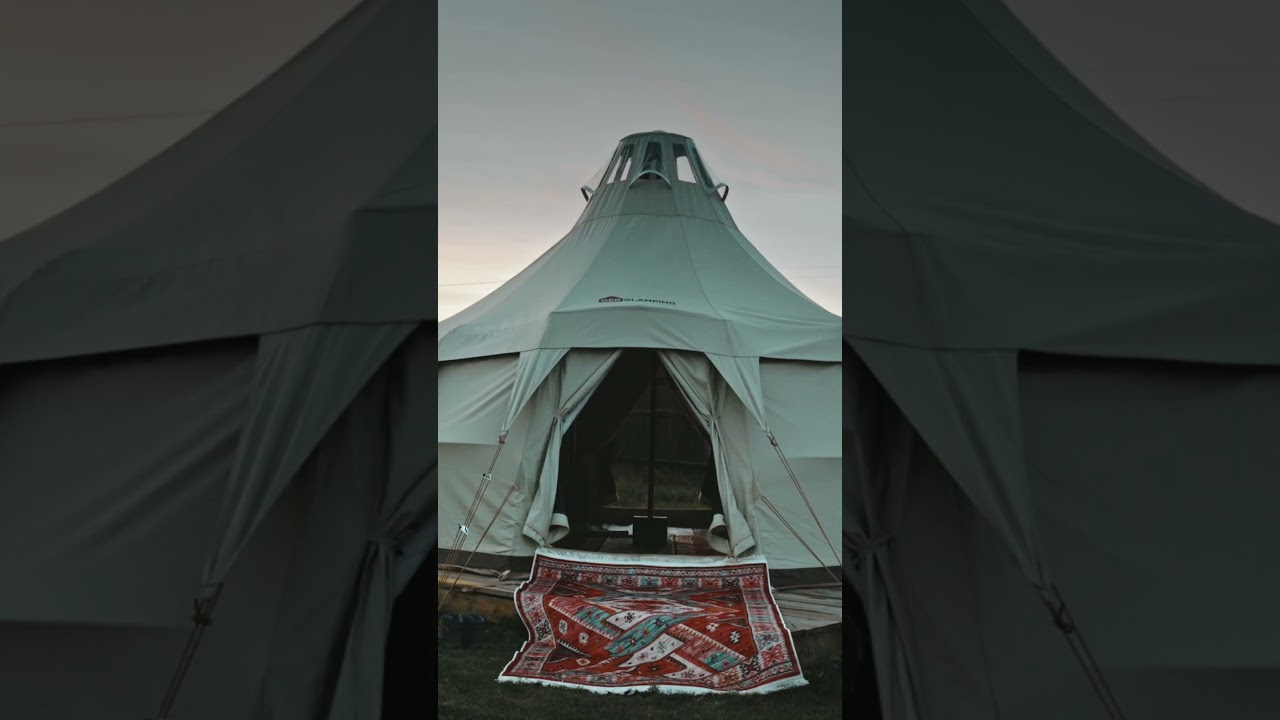 Glamping with ToviTent in backyard #asmr #tentcamp #asmrsounds #camp #tent