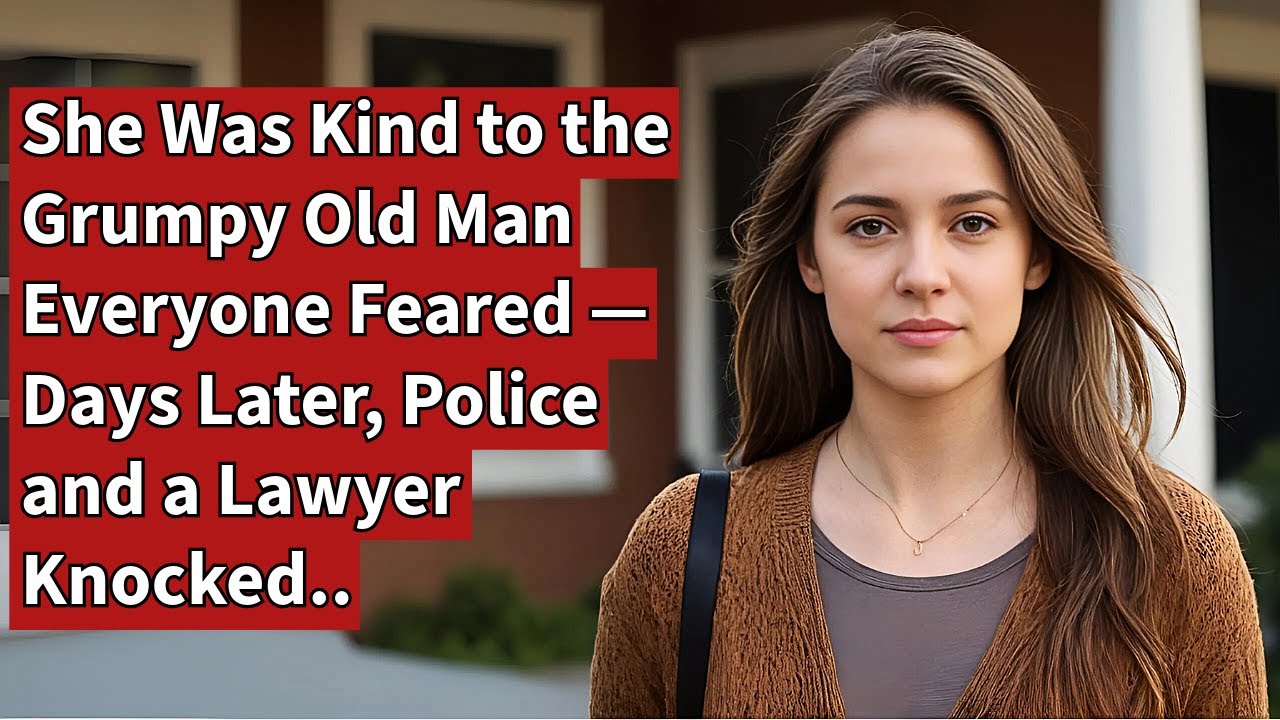 She Was Kind to the Grumpy Old Man Everyone Feared —Days Later, Police and a Lawyer Knocked Her Door