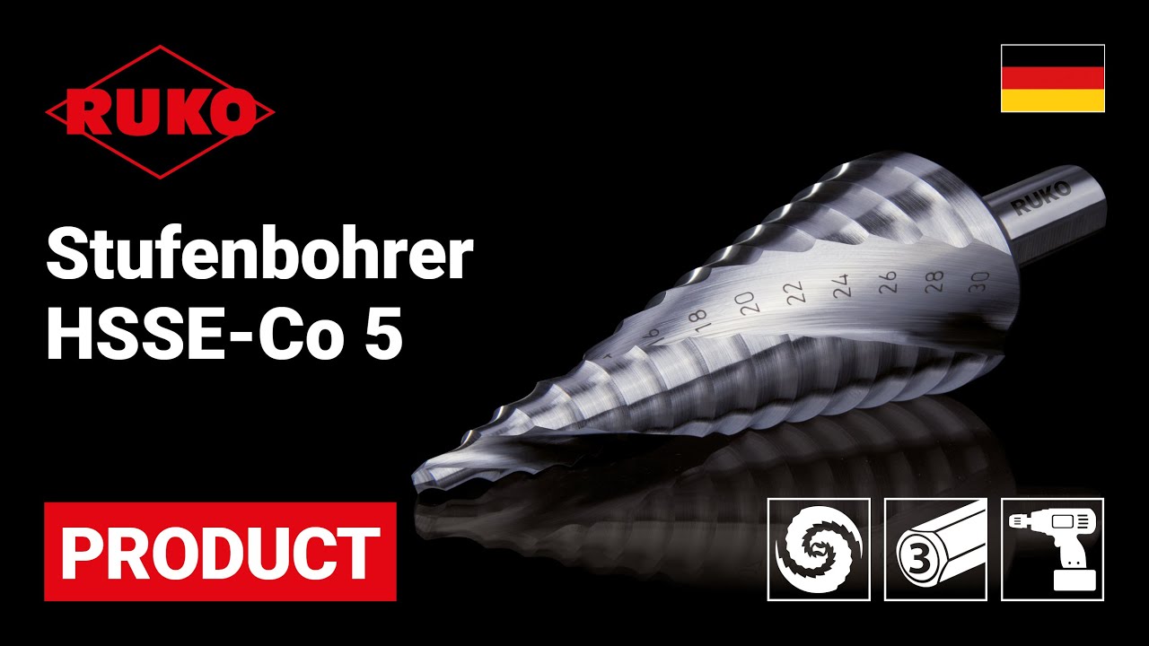 RUKO Stufenbohrer HSSE-Co 5