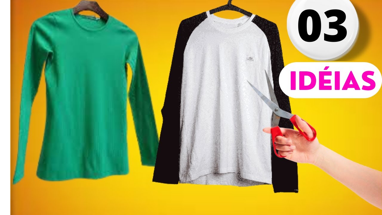 03 Maneiras Surpreendentes de transformar camisa manga longa que todo mundo deveria conhecer