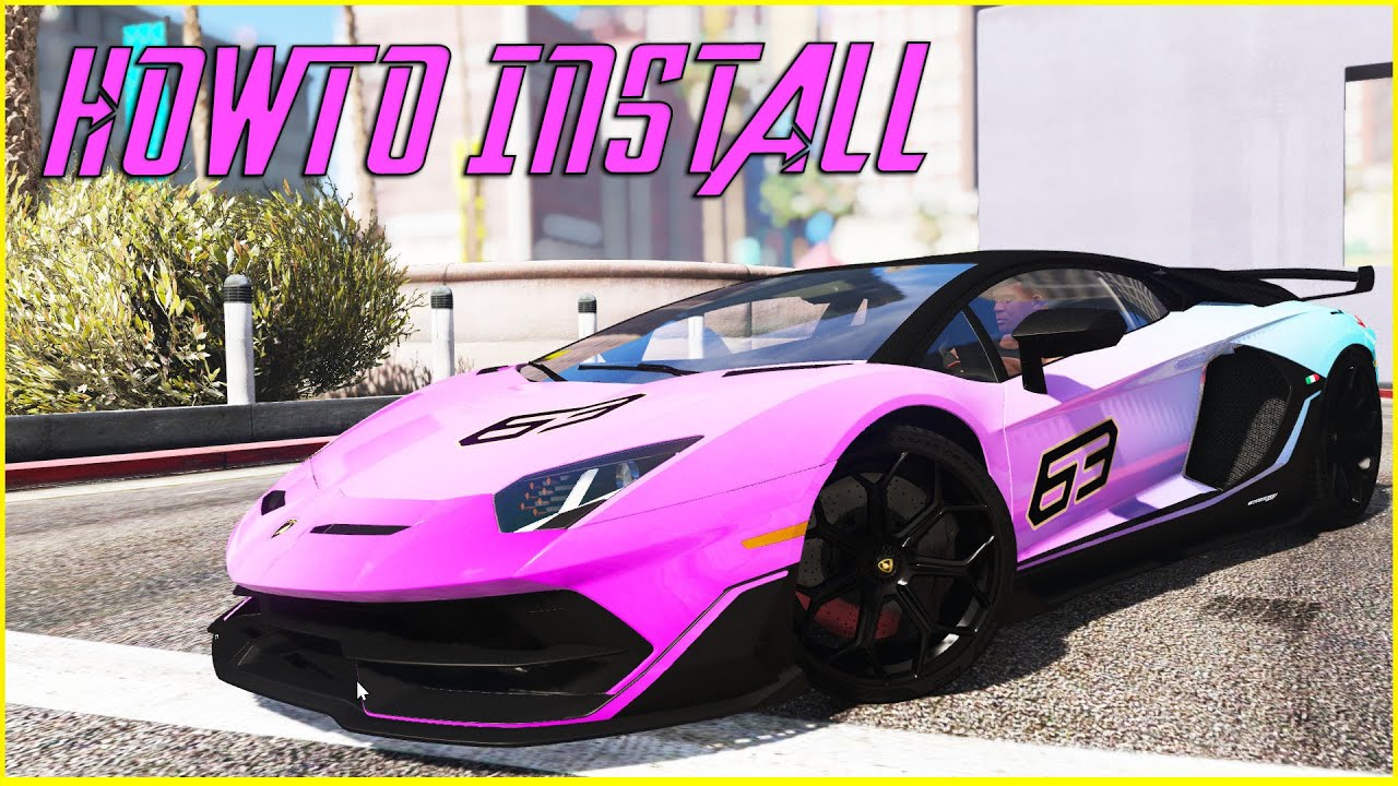 How To Install Addon car (Lamborghini aventador In GTA 5 |Hindi|+v12-engine-sound)