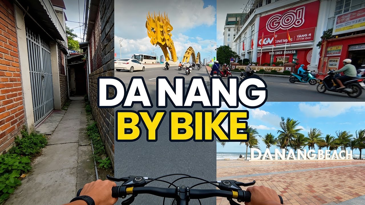 Surviving Da Nang Traffic by Bicycle 🚲🇻🇳 | Chaos, Dragon Bridge & Ocean Views