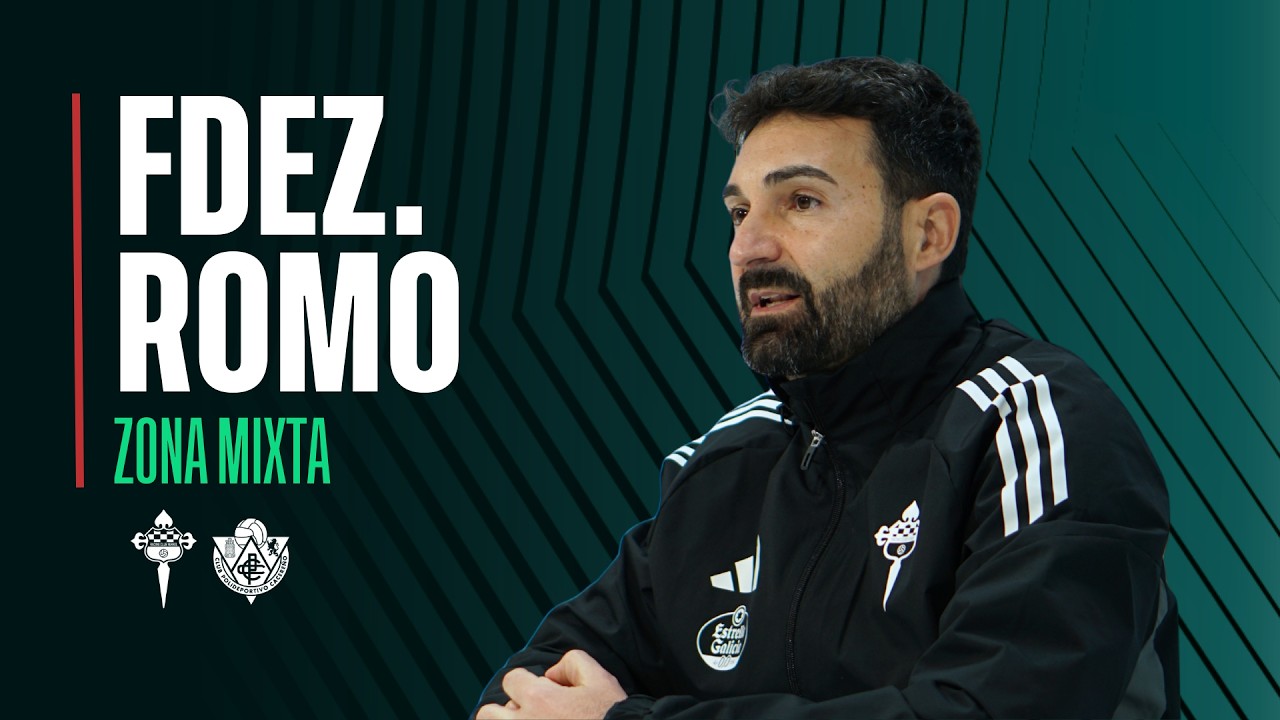 Guillermo Fernández Romo, técnico del Racing Club Ferrol, tras el Racing vs CP Cacereño