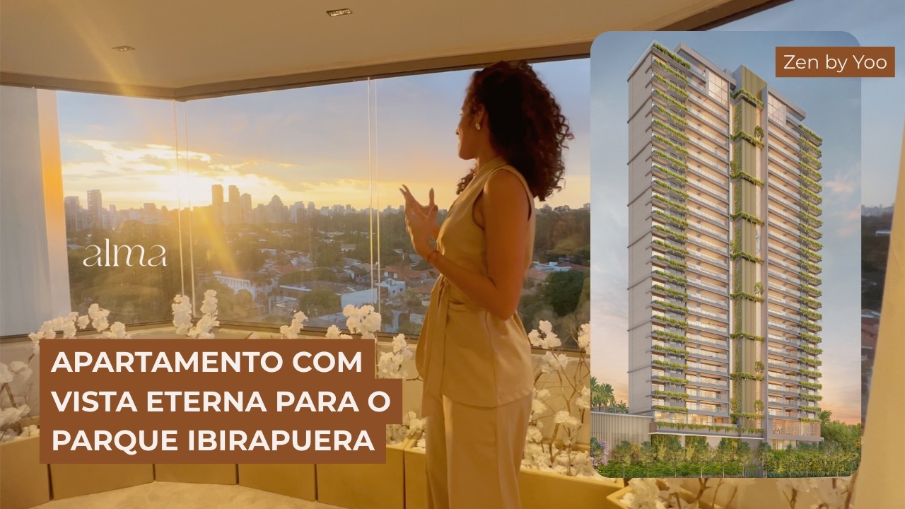 Apartamento de 7 milhões com vista eterna para o Parque Ibirapuera