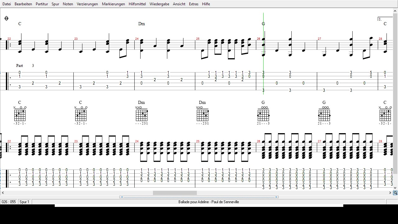Paul de Senneville  - Ballade pour Adeline -  Tabs