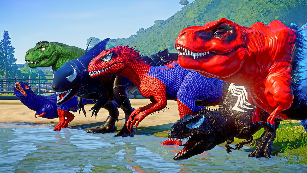 All Spider-Man vs Superhero Pro Team 🌍 JURASSIC WORLD EVOLUTION