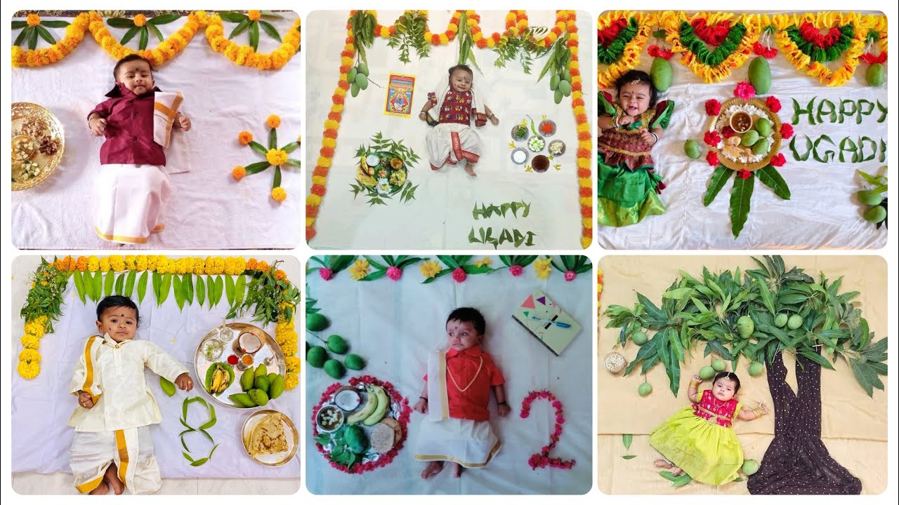 ugadi baby photoshoot ideas| ugadi theme baby photoshoot| baby photoshoot ideas