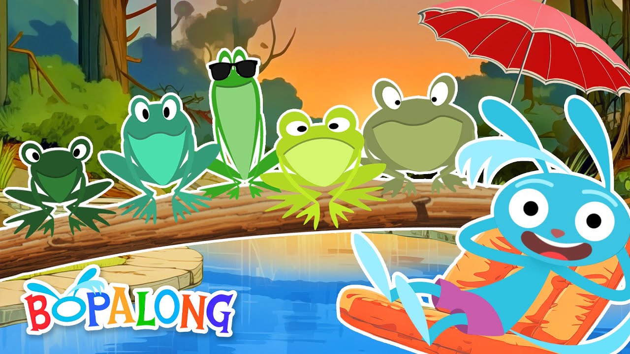 Five Little Speckled Frogs | Bopalong Cool Kids Songs & Nursery Rhymes
